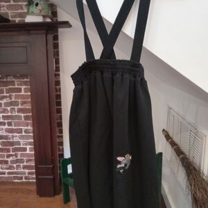 Black Kids Skirt with Straps